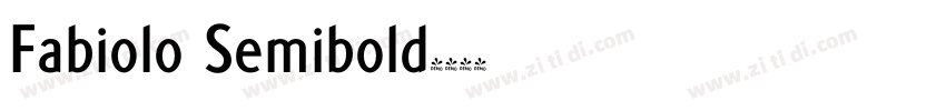 Fabiolo Semibold字体转换